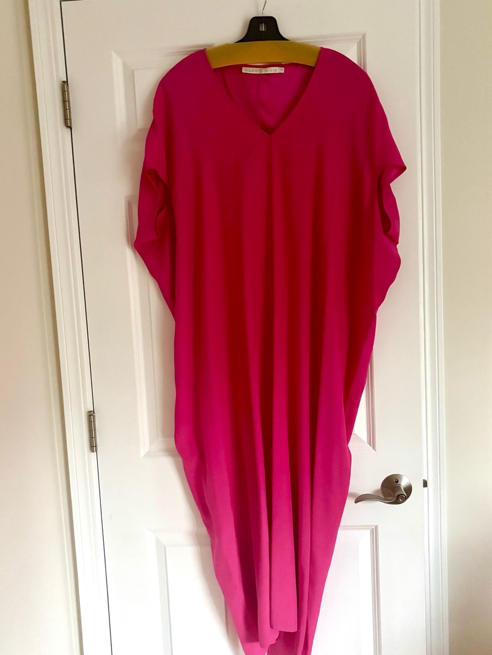 Marie Oliver Fuchsia V-Neck Maxi Dress